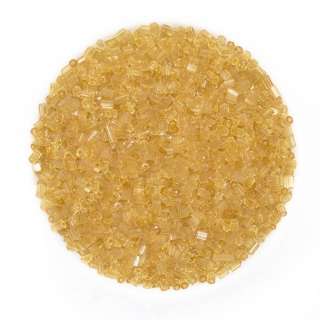 Бисер золотистый темный прозрачный, упаковка 50г