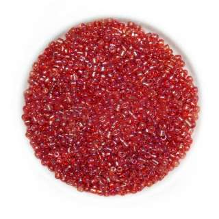 Бисер красно-золотистый, упаковка 50г