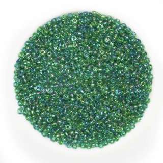 Бисер зелено-золотистый хамелеон, упаковка 50г