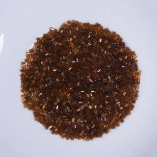 Бисер коричневый прозрачный, упаковка 50г