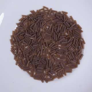 Бисер (стеклярус) коричневый темный, упаковка 50г