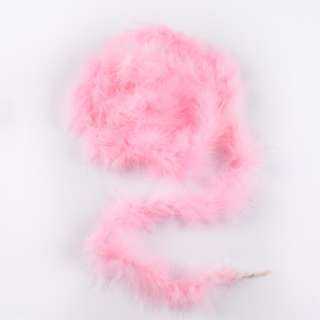 Боа из лебяжьего пуха розовое бледное, длина 1,8м