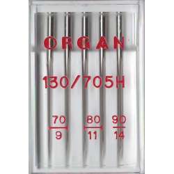 Иглы швейные MIX ORGAN 70-90 (набор 5 игл) для швейных бытовых машин