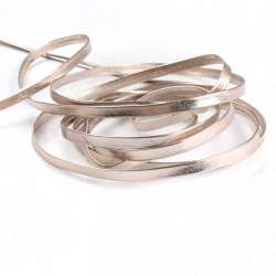 Тесьма кожаная лакированная 5мм, бронза