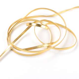 Тесьма кожаная лакированная 5мм золотистая