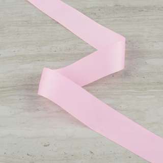 Стрічка репсова 40мм рожева світла