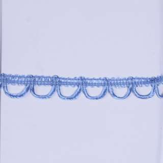 Тесьма петельки 15мм голубая темная