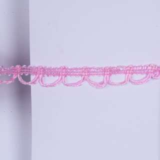 Тесьма петельки 15мм розовая