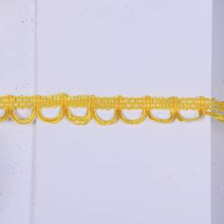 Тесьма петельки 15мм желтая яркая