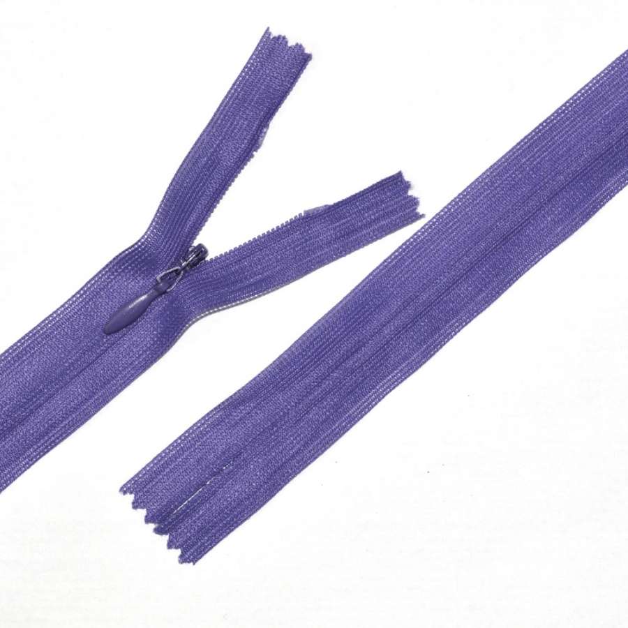 Молния потайная М-24 Тип-3 неразъемная нейлон фиолетово-чернильная
