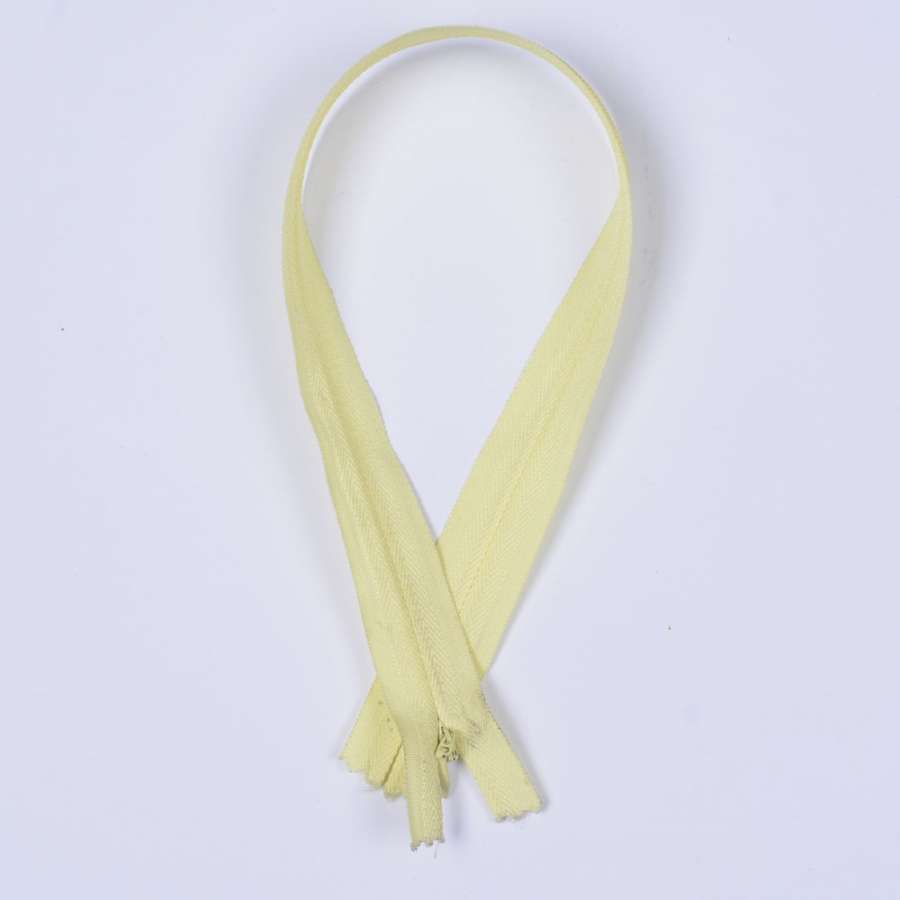 Молния потайная М-40 Тип-3 неразъемная х/б желтая бледная