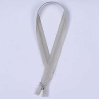 Молния потайная М-50 Тип-3 неразъемная нейлон серая светлая