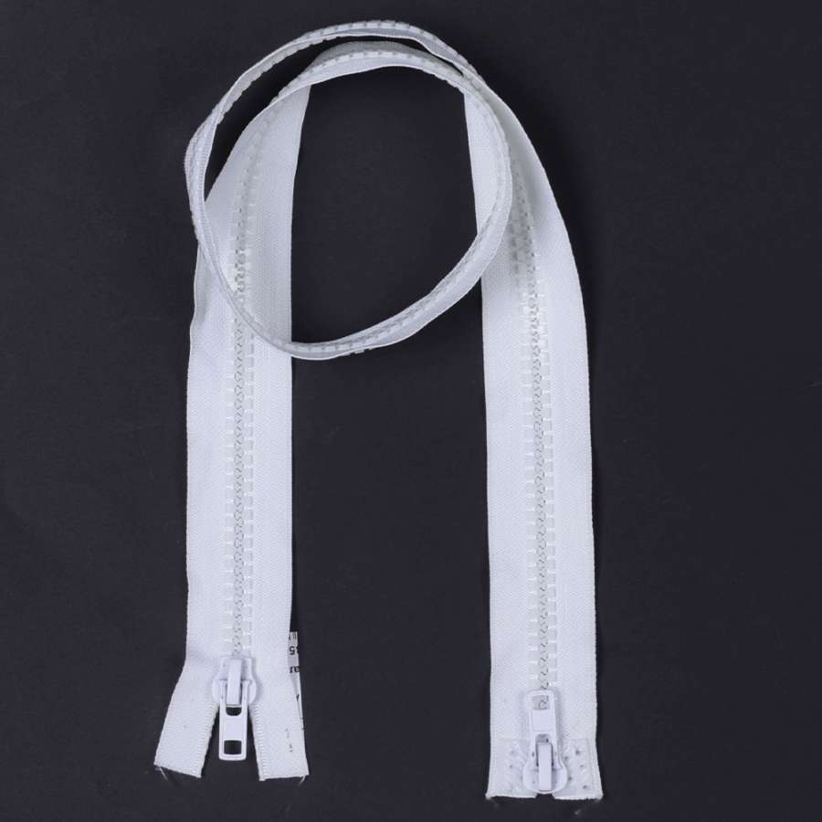 Молния тракторная М-90 Тип-10 разъемная 2 бегунка белая