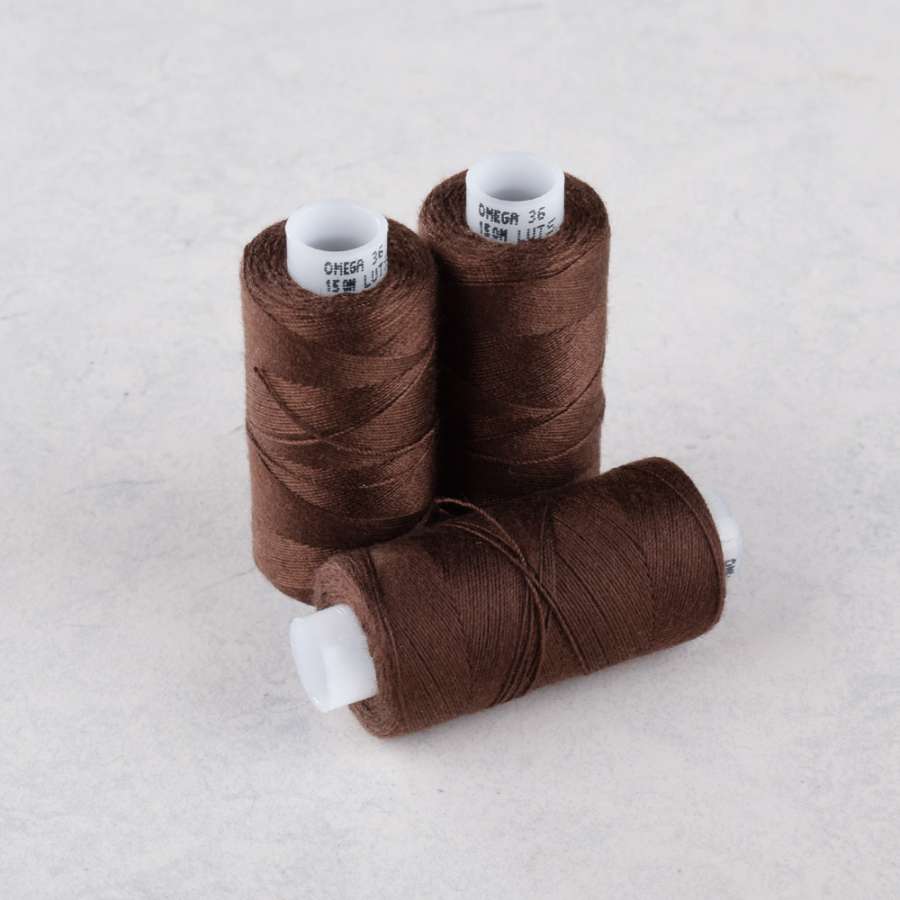 Нитки для джинсов 20/3 Омега-36 (150м) цвет 1444 коричневые темные