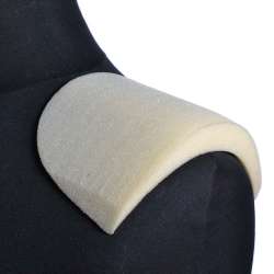 Плечевые накладки поролон 20х125х180 скругленные белые