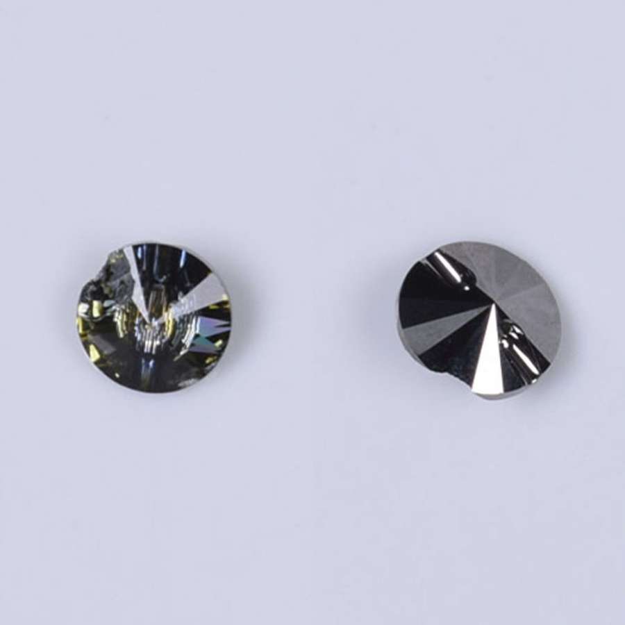 Кристалл пришивной золотисто -зеленый 9мм