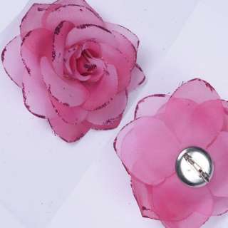 Брошь цветок малиновый 8 см