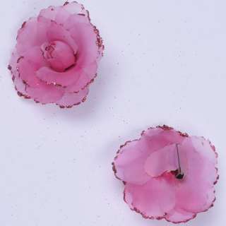 Брошь цветок розовый 7 см