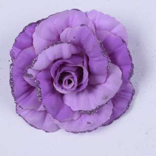Брошь цветок сиренево-фиолетовый 9 см