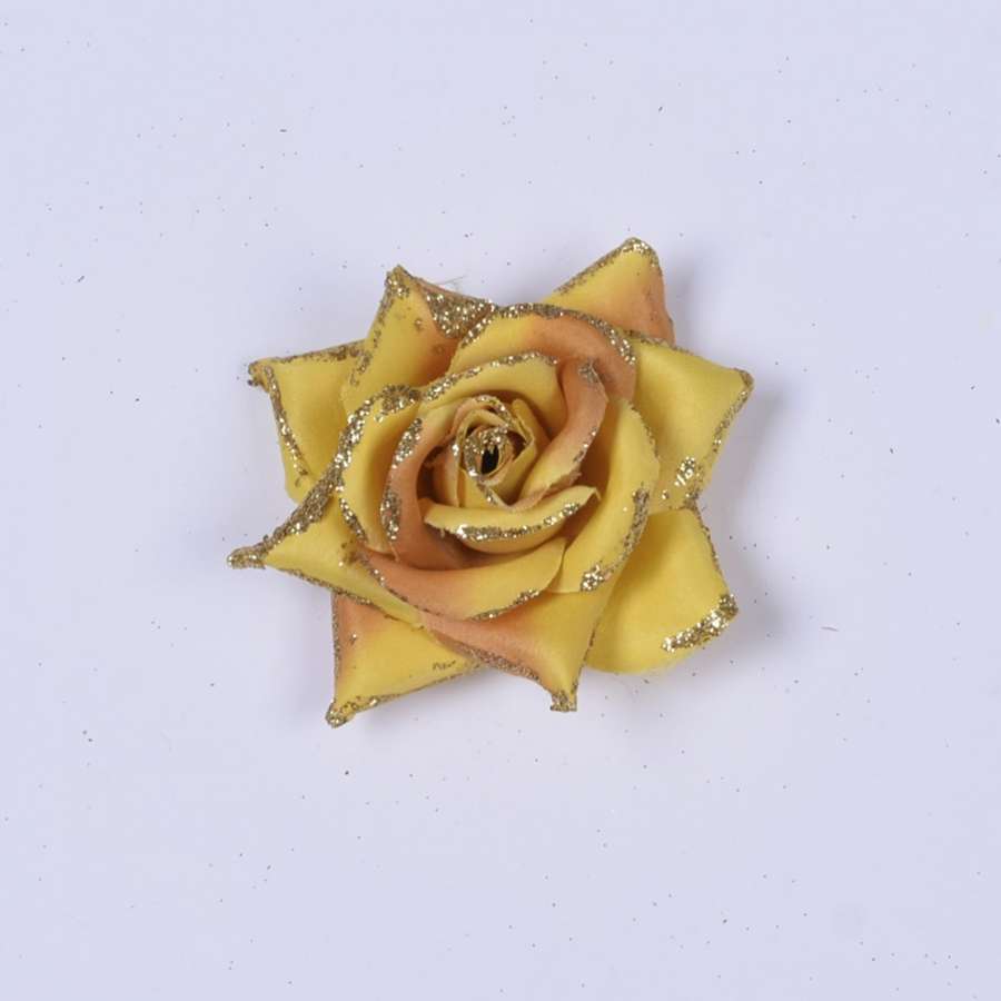 Брошь цветок желтый 7 см