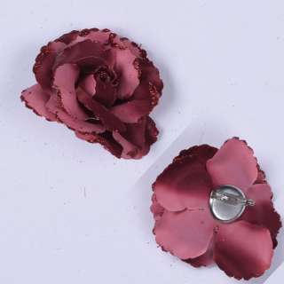 Брошь цветок вишневый 7см