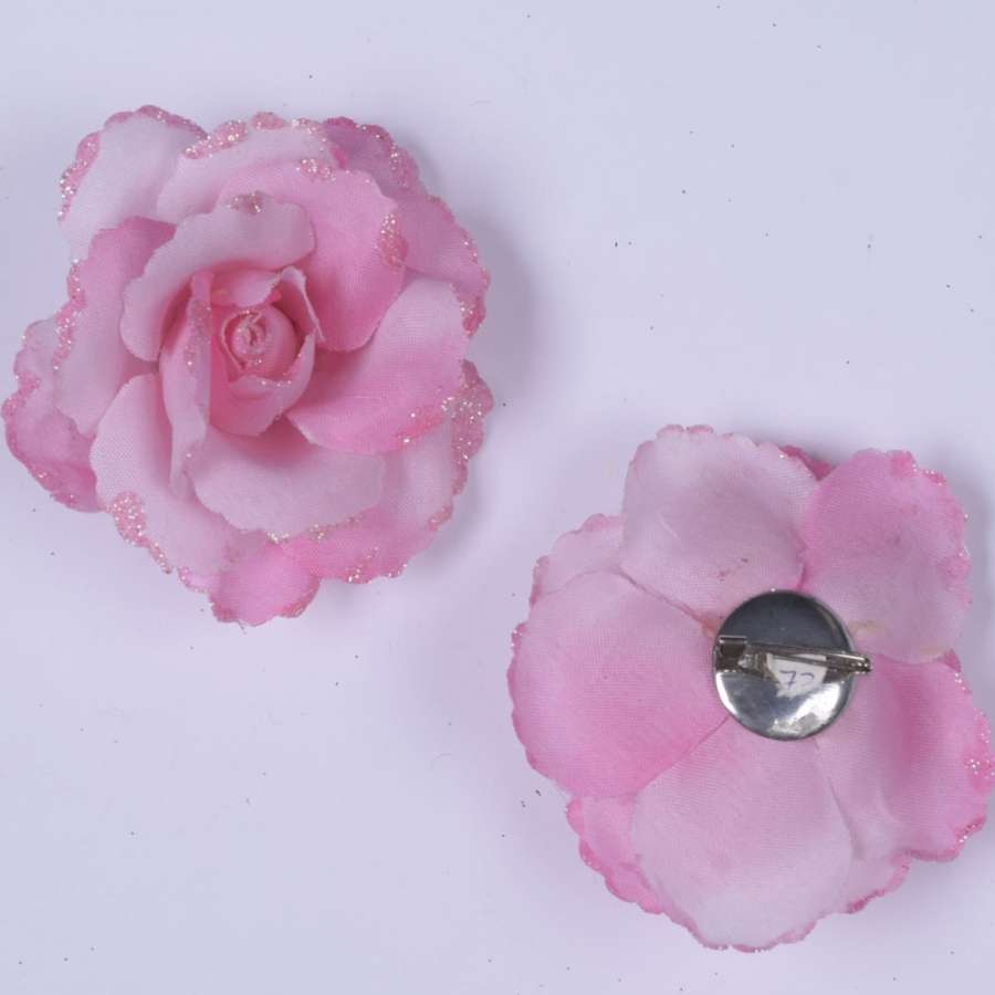 Брошь цветок розовый 7 см