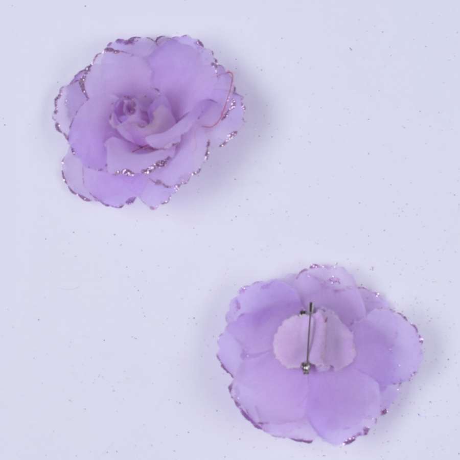 Брошь цветок сиреневый 7см