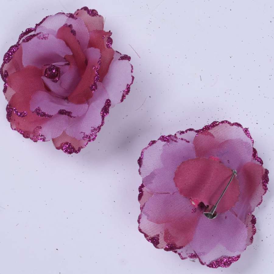 Брошь цветок лиловый 7 см