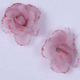 Брошь цветок розовый 7 см