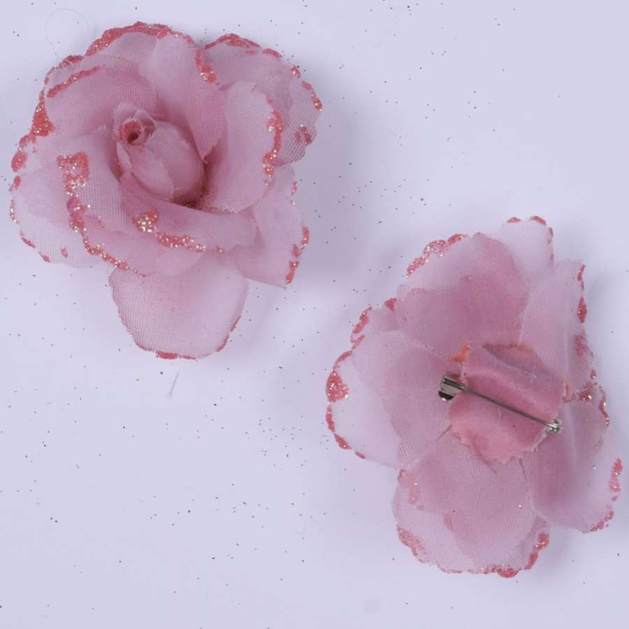 Брошь цветок розовый 7 см