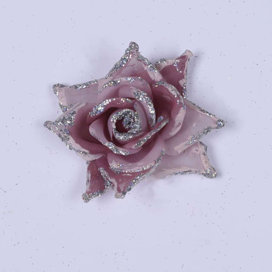 Брошь цветок розовый 7см