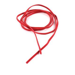 Шнур замша-флок красный (1шт/1м) ширина 3мм, толщина 0,6мм