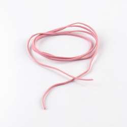 Шнур замша-флок розовый (1шт/1м) ширина 3мм, толщина 0,6мм