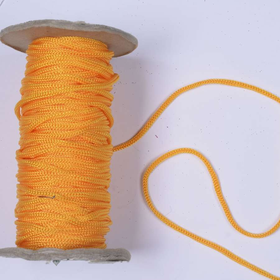 Шнур спортивный 5мм  полиэстер оранжевый светлый