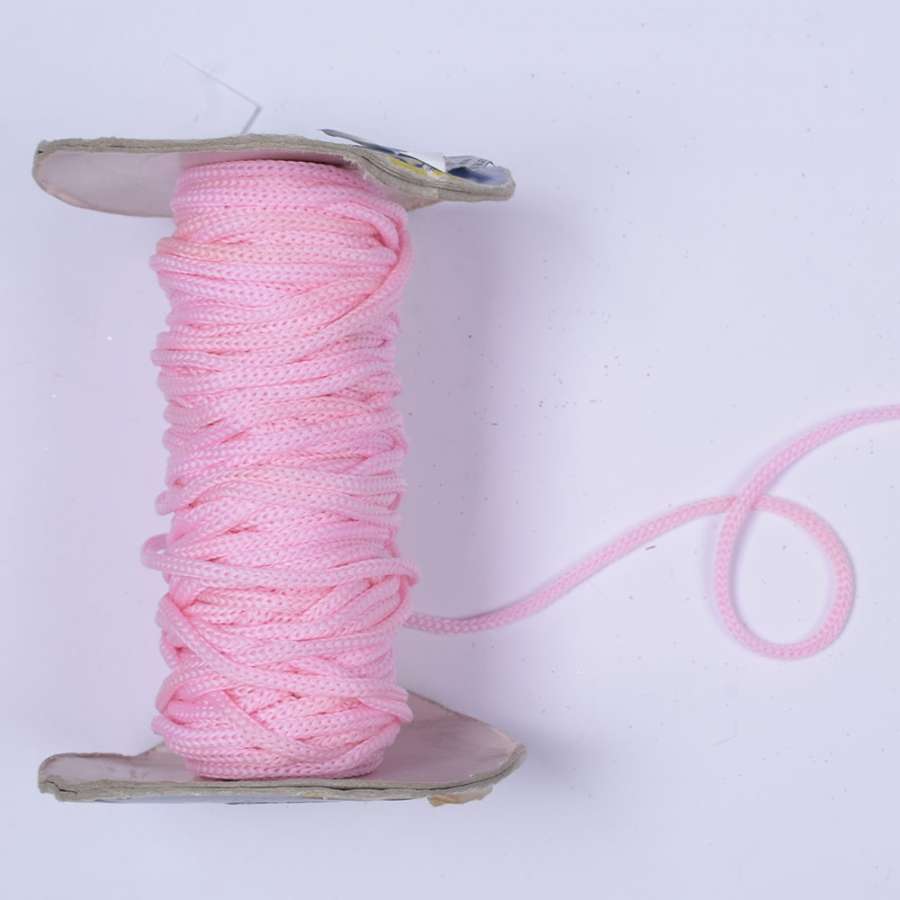 Шнур спортивный 5мм  полиэстер розовый бледный