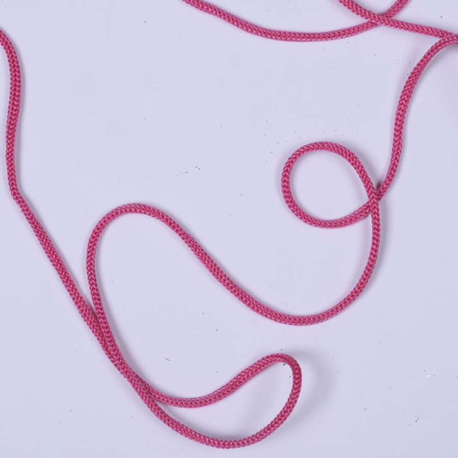 Шнур спортивный 5мм  полиэстер розовый темный