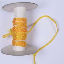 Шнур спортивный плетеный желтый