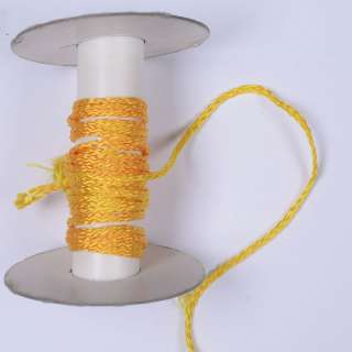 Шнур спортивный плетеный желтый