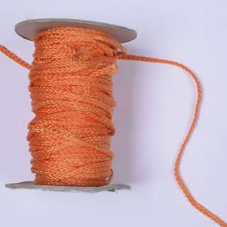 Шнур спортивный плетеный оранжевый яркий