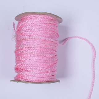 Шнур спортивный плетеный розовый бледный