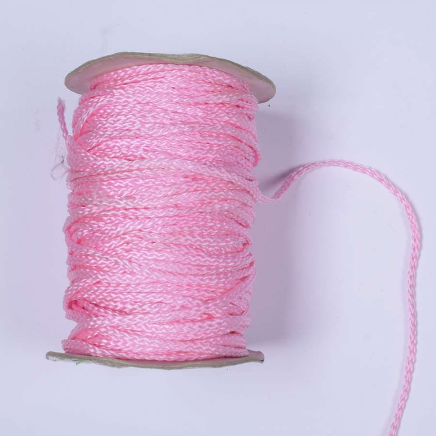 Шнур спортивный плетеный розовый бледный