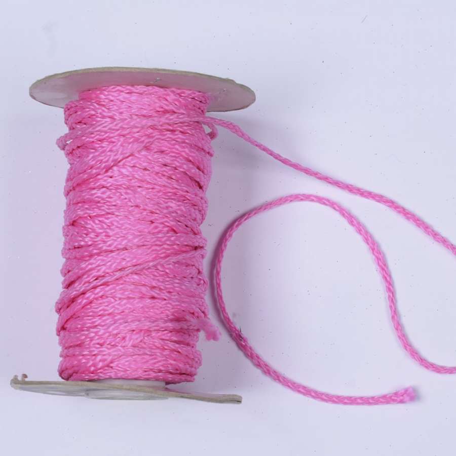 Шнур спортивный плетеный розовый