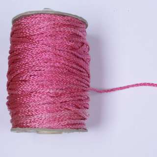 Шнур спортивный плетеный розовый темный