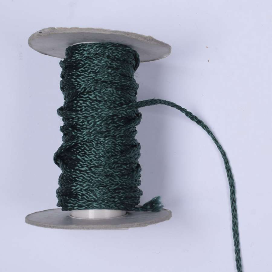 Шнур спортивный плетеный зеленый изумрудный