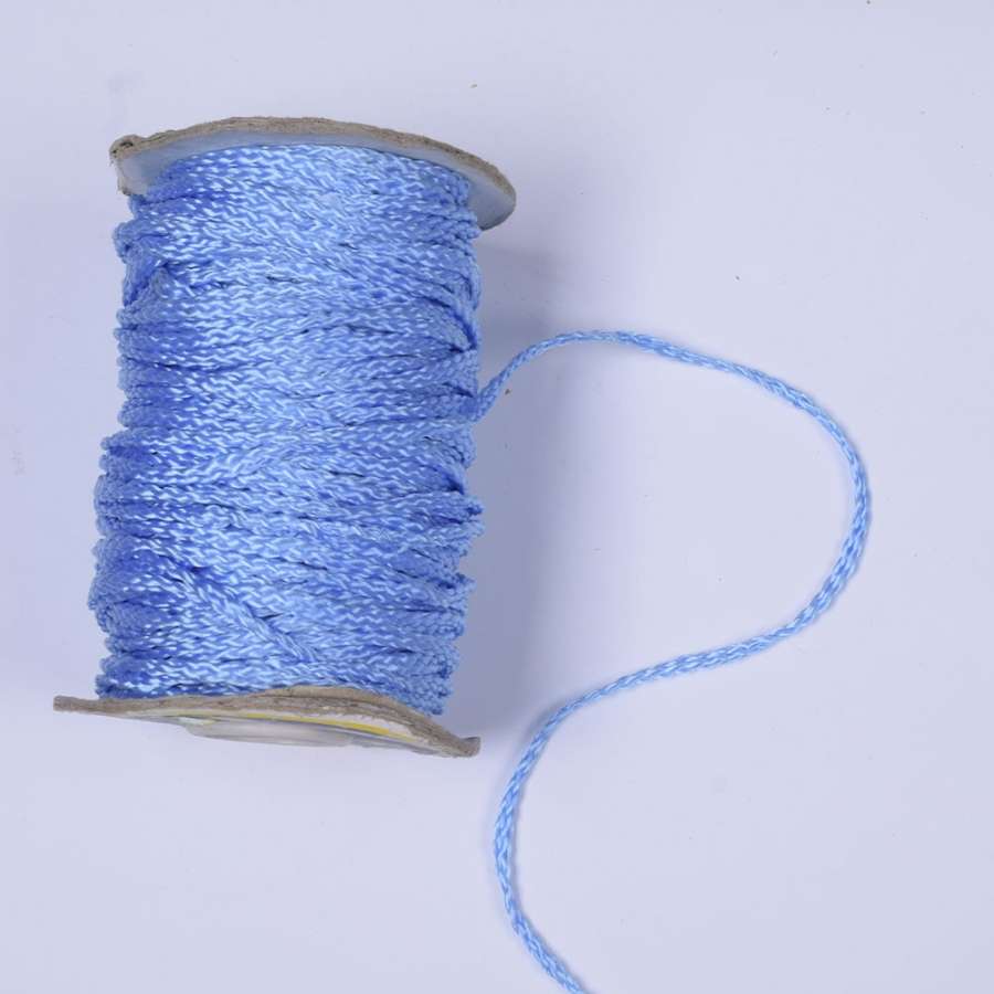 Шнур спортивный плетеный голубой светлый