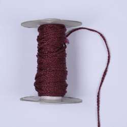 Шнур спортивный плетеный бордовый