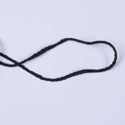 Шнур спортивный плетеный черный