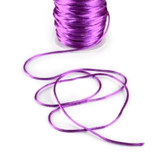 Шнур-сутаж атласный круглый фиолетовый
