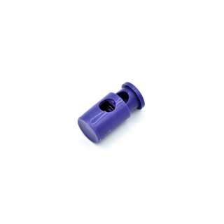 Фіксатор пластик 1 отвір 4 мм бочонок 23мм фіолетовий