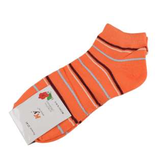 Носки оранжевые в коричнево-белую полоску (1пара)
